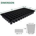 thumbnail image 6 of 15 Pcs 72 Cell Seed Starter Tray - Reusable Seed Growing Starting Tray Fits 1020 Trays, Thick Gardening Germination Trays with Drain Holes for Plant Seeds Propagation, 1080 Cells Total, 6 of 10