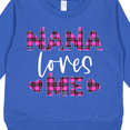 thumbnail image 3 of Inktastic My Nana Loves Me Hearts in Pink Plaid Toddler Sweatshirt, 3 of 4