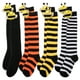 thumbnail image 1 of 4 pares de calcetines hasta la rodilla con diseño de abeja para cosplay, bonitos calcetines hasta la rodilla, calcetines decorativos para niña pequeña., 1 of 6