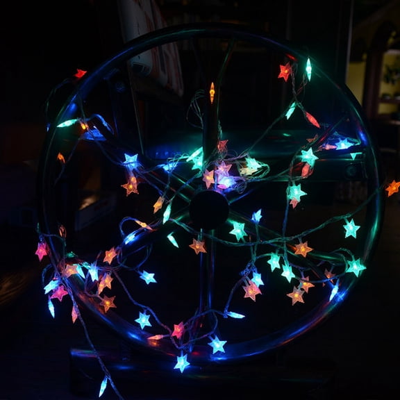20 LED Christmas Star String Lights 10 FT Fairy Christmas Lights Battery Operated for Indoor & Outdoor, Party, Wedding and Holiday Decorations ,Colorful