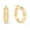 14K Yellow Gold, variant on 14K Yellow Gold Wide Hoop Earrings, High Polish Finish - 3/4 Inch