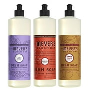 Liquid Dish Soap, Cruelty Free Formula, 1 Pack Lilac, 1 Pack Radish, 1 Pack Apple Cider, 16 OZ each