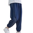 thumbnail image 6 of Odeerbi 3-14 Years Kids Boys Ice Silk Sweatpants Summer Workout Athletic Sports Jogger Pants Casual Loose Ankle Joggers, 6 of 9