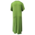 thumbnail image 5 of Autumn Wedding Guest Dress Womens Casual Plus Size Dress V Neck Solid Color Loose Fit Short Sleeve Woman Dresses Elegant Casual Green One Size, 5 of 5
