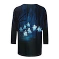 thumbnail image 5 of Yourumao Witch Printed Halloween Shirts for Women Plus Size 3/4 Sleeve Tops Crewneck Graphic T Shirts for Night Out, 5 of 5