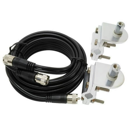 TruckSpec Build-A-Kit Dual CB Antenna Mount & 18ft RG59A/U Cable System - TruckSpec BAK2254 Multi-Colored