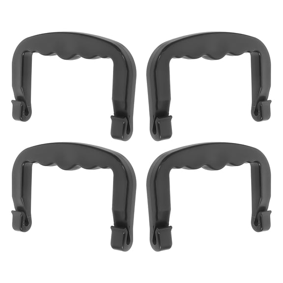 LOLIPPYY 4Pcs Easy Install Black Plastic Crate Handles Replacement for Various Pet Cages and Carriers