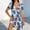 Dresses-459Blue, variant on Gamivast Dresses for Women Short Sleeve V-Neck Babydoll Mini Dress Boho Floral Print A-Line Swing Sundress Casual Vacation Beach Cute Dress White L
