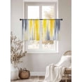 thumbnail image 5 of Sheer Curtains 54 Inches Long, Yellow Gray White Light Filtering Window Curtains for Living Room/Bedroom, Farmhouse Gradient Abstract Art Rod Pocket Voile Sheer Curtain Drapes, 52"W x 54"L, 2 Panels, 5 of 8