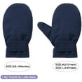 thumbnail image 5 of Zando Kids Ski Mittens Girls Boys Ski Gloves Waterproof Warm Snow Gloves for Winter Outdoor Activities Navy M, 5 of 6