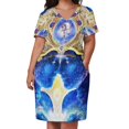 thumbnail image 3 of United in Vision-vestido holgado con bolsillo para mujer mono de verano vestido de fiesta de lujo, 3 of 7