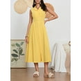 thumbnail image 6 of Michellecmm  Women Long Dress, Sleeveless Button-down Summer A-line Dress, 6 of 9