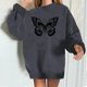 thumbnail image 2 of Camisas sexy de invierno para mujer Cuello redondo Manga larga Tops Impreso Sudadera regular Blusa Fridja fjkfkj855, 2 of 4
