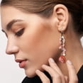 thumbnail image 6 of Red Cluster Shell and Glass Drop Sterling Silver Earrings, 6 of 6