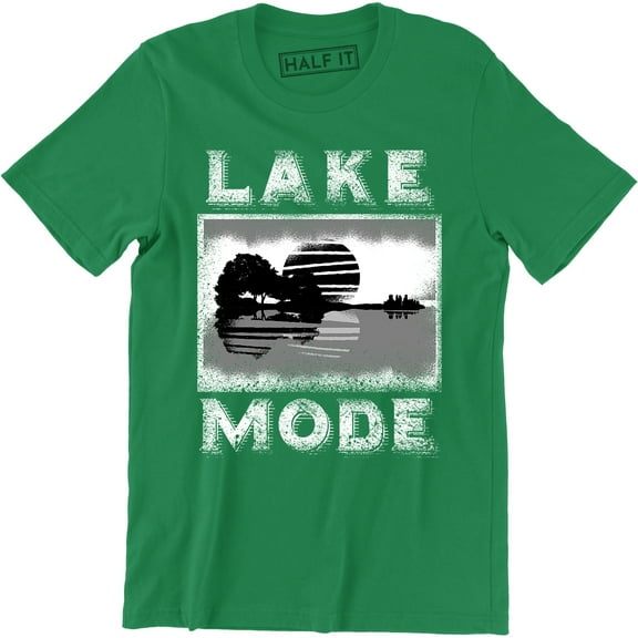 Mens Lake Mode Funny Summer Vacation Fishing For Guys T-Shirt