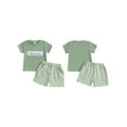 thumbnail image 2 of Baby Toddler Boy Shorts Set 6 12 18 24 Months 2T 3T 4T Duck Embroidery Short Sleeve T-shirts Plaid Elastic Waist Shorts 2 Piece Boys Summer Outfit, 2 of 9