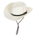thumbnail image 2 of de playa Unisex sombrero de vaquero Visor de viaje de verano so Blanco Zulema sombreros para el sol para mujeres, 2 of 8