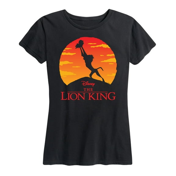 The Lion King - Baby Simba at Pride Rock - Iconic Silhouette - Women's Short Sleeve Graphic T-Shirt