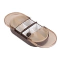 thumbnail image 2 of Unique Bargains 1 Pc 4 Grids Push-Pull Pill Case Detachable for Travel Brown, 2 of 6