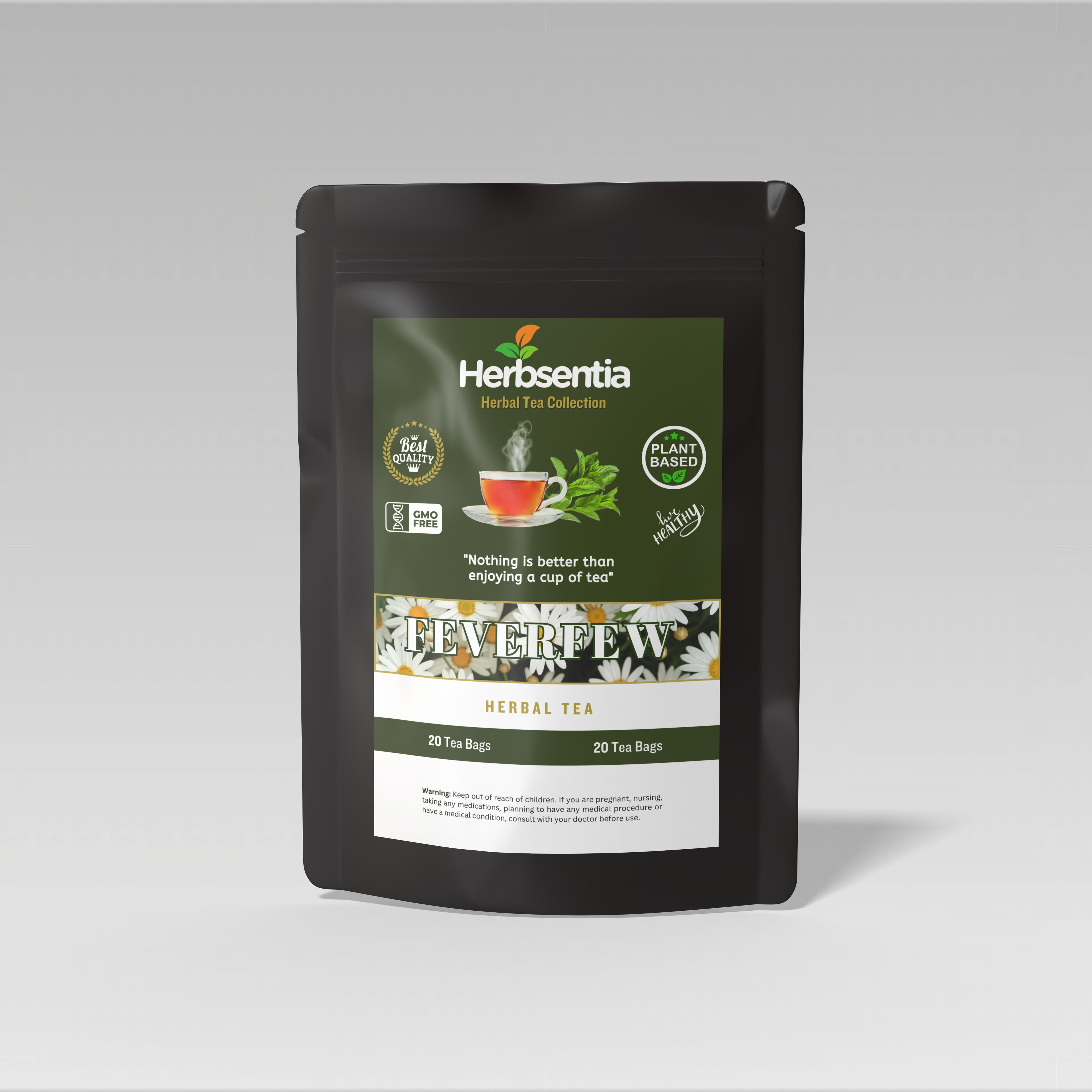 Teeccino Roasted Herbal Tea, Java Flavor, Prebiotic, 25 Tea Bags