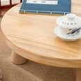 thumbnail image 4 of Round Japanese Style Small Wood Coffee Table Tea Table Simple Bay Windows Low Table Small Round Tatami Floor Bed Table Kang Table, 4 of 5