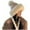 White, variant on Womens Winter Pompom Hat Knit Earflap Hat Warm Hat Cap Outdoor Ski Cap over Ear Cap