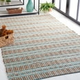 thumbnail image 2 of SAFAVIEH Natural Fiber Petra Striped Area Rug, Teal/Natural, 4' x 6', 2 of 8