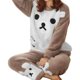 thumbnail image 1 of Conjunto de pijama de manga larga con estampado de Panda para mujer, ropa de dormir cálida, suave, Coral, para Otoño e Invierno, 1 of 4