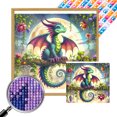 thumbnail image 1 of Diamante AB Parcial Serie Animal Dragón Cuadrado 30 * 30 cm, Lienzo 35 * 35 CM, 1 of 9