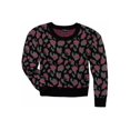 thumbnail image 1 of Ecko Unltd. Womens Animal Print Cropped Knit Sweater black M, 1 of 1