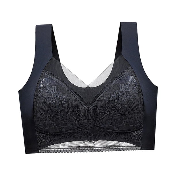 Sujetador de mujer para uso diario, ligero, con tirantes anchos y cómodo, con aros. Negro 4L 90BCD