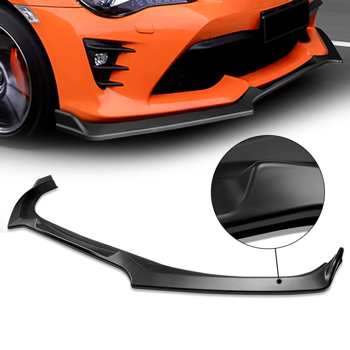 For 17 To Toyota 86 3pcs Matte Black Finish Cs Style Car Front Bumper Lip Guard Body Kit 18 19 Walmart Com For 17 To Toyota 86 3pcs Matte Black Finish Cs Style Car Front Bumper Lip Guard Body Kit 18 19 Walmart Com