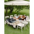 thumbnail image 5 of 60x120 Inch Outdoor Tablecloth with Umbrella Hole Zipper Rectangle Vintage Rooster Rectangular Tablecloths Outside Waterproof Watercolor Pastoral Animals Retro Patio Table Cover for Picnic Party, 5 of 8