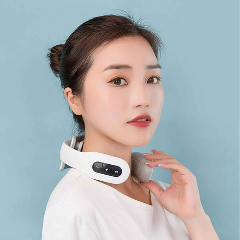 4 Heads Smart Neck Massager, Smart Neck Massager with Heat for Neck Pain  Relief, Wireless Neck and Shoulder Massager for Neck Relaxation,  Rechargeable Lymphatic Massager 