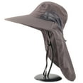 thumbnail image 3 of Womens Mens Hiking Fishing Hat with Neck Flap,UPF 50+ UV Protective Sun Hats,Wide Brim Beach Hat for Women&Men, 3 of 3