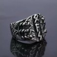 thumbnail image 3 of K-KED Vintage Personalized Viking Xfs Letter Street Stainless Steel Rings Size 7-15, 3 of 7