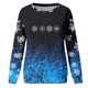 thumbnail image 2 of Gibobby Sudadera de Navidad para mujer Sudadera casual de manga larga con cuello redondo y estampado de de nieve degradado para Mujer(Azul,M), 2 of 4