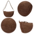 thumbnail image 3 of Bolso Hobo Ygjytge Pana Correa Ajustable para Hombres y Mujeres Masa Sólida, 3 of 9