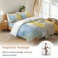 thumbnail image 7 of Abstract Painting Bedding Duvet Cover Set Twin Size 4 Pieces Art Style Orange Blue Yellow Grey Bedding Set with Zipper Closure, 1 Comforter Cover 68x86 Inches 1 Flat Sheet & 2 Pillow Cases, 7 of 7
