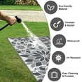 thumbnail image 6 of Findosom 6'x9' Outdoor Rug Patios Rug Waterproof RV Outdoor Rug Camping Rugs Reversible Plastic Straw Rug Large Outdoor Mat Outdoor Area Rug for Camping,Balcony Apartment,Patio,Picnic,Beach, 6 of 11