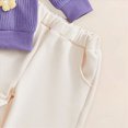 thumbnail image 6 of TOWED22 Newborn Toddler Infant Girl Clothes Fall Winter 2 Piece Outfits Long Sleeve Soft Sweatshirt + Elastic Waist Pants Set(Purple,6-12 M), 6 of 8