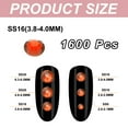 thumbnail image 2 of Uxcell 1600Pcs SS16 Round Flatback Crystal 3.8-4.0-mm Glass Rhinestones Orange, 2 of 7