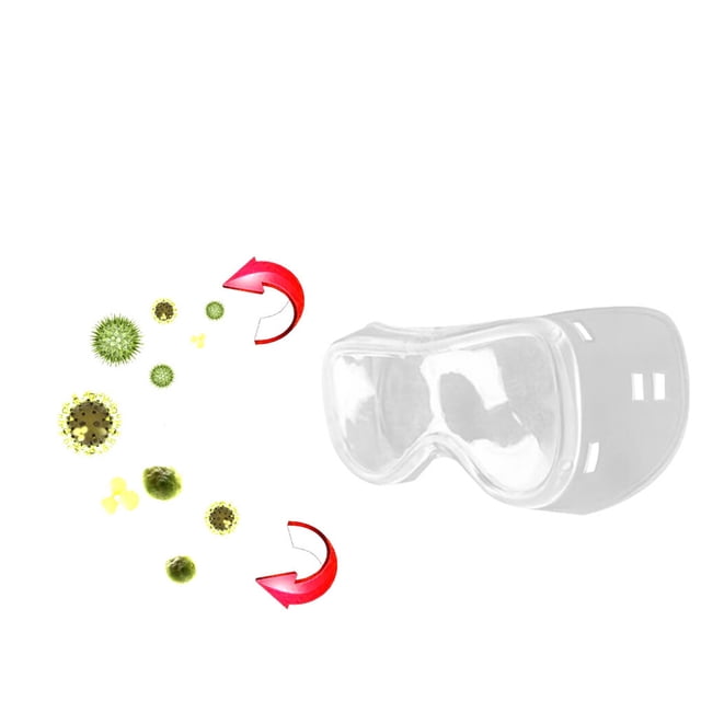 VONKY Eyes Protection Goggles with Elastic Band Anti-dust Anti-impact Anti-splash Windproof Clear Lens Lab Work Glasses