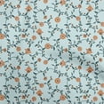 thumbnail image 1 of oneOone Polyester Spandex Turquoise Blue Fabric Jacobean Floral Sewing Craft Projects Fabric Prints By Yard 56 Inch Wide, 1 of 4