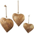 thumbnail image 3 of Aged Brass Metal Heart-Shaped Decorative Lantern with LED Lights & Hanging Rope | Christmas Wedding Party Festival Holiday Outdoor Indoor Decor, 3 of 7