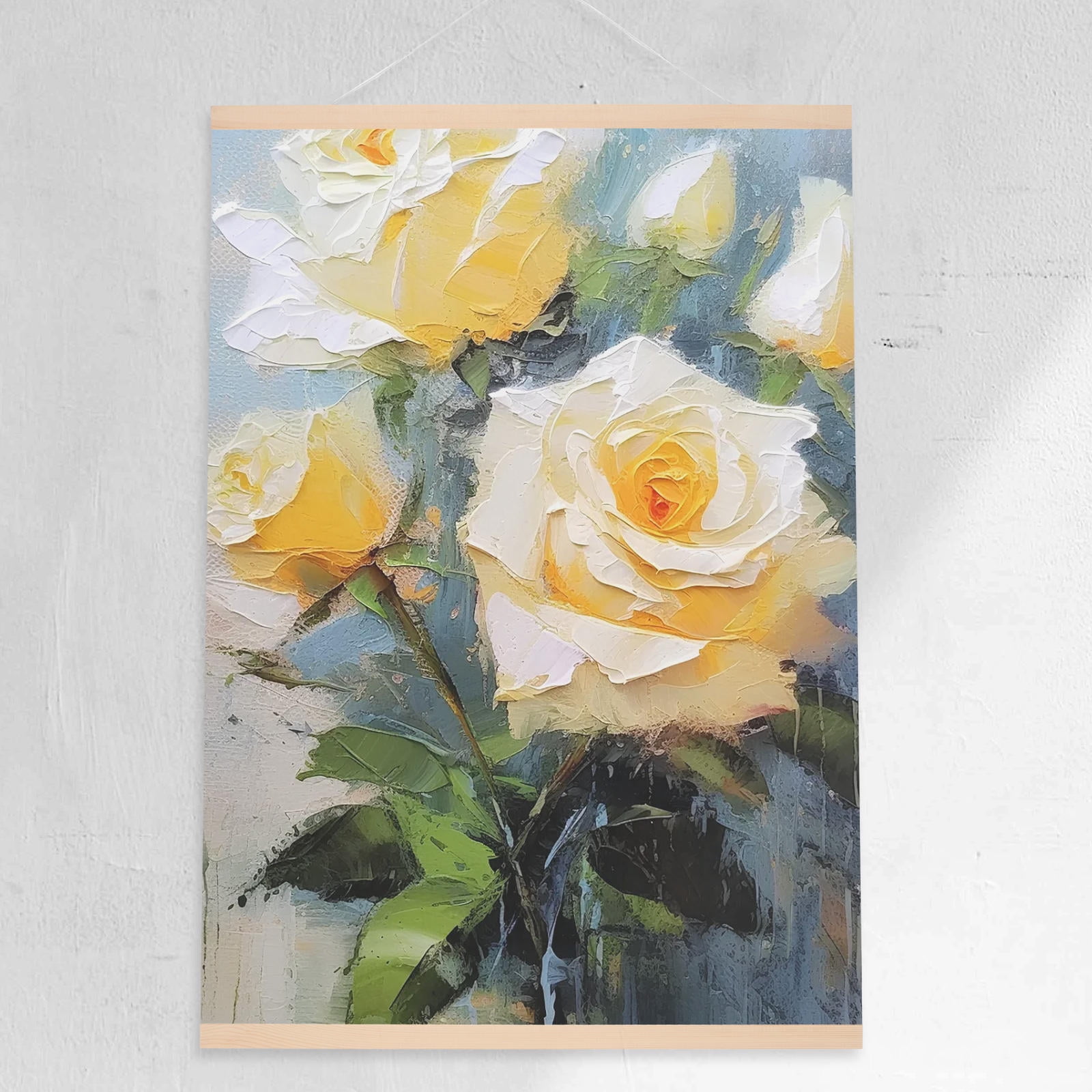 HOMEMAXS DIY Wooden Poster Hanger for Artwork Display Durable Khaki of 5 for Hanging Painting