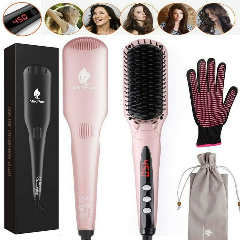 How to use cheap miropure hair straightener brush