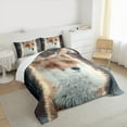 thumbnail image 3 of Feelyou Kawaii Jungle Fox Full Size Comforter Sets, Winter Wildlife Animal Bedding Comforter Set, Teen Kid Child Bedding Sets, Microfiber Bedroom Decor, 3 Pieces, 3 of 8