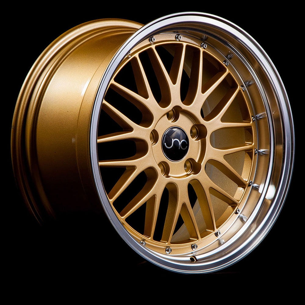 JNC Wheels 17" JNC005 Gold Machined Lip Rim 5x120 17x8.5 inch JNC005GML