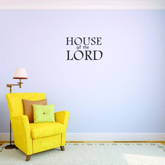 Custom Decals House Of The Lord Wall Art Size: 10 X 20 Inches Color: Black